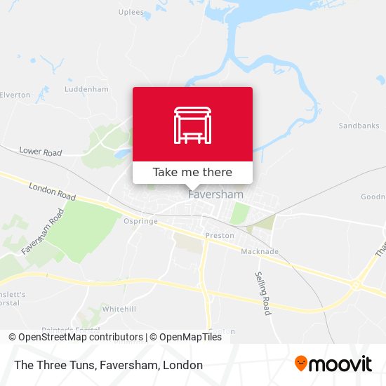 The Three Tuns, Faversham map