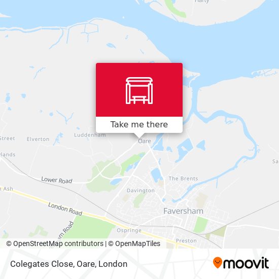 Colegates Close, Oare map