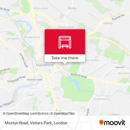 Mostyn Road, Vinters Park map