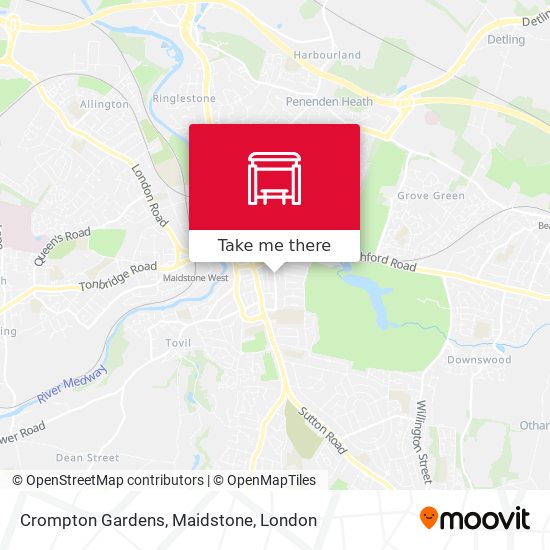 Crompton Gardens, Maidstone map