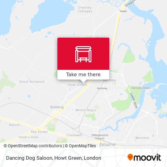 Dancing Dog Saloon, Howt Green map
