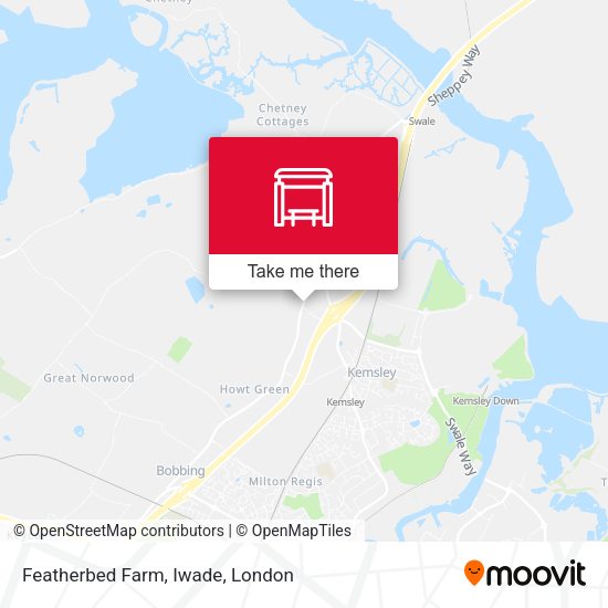 Featherbed Farm, Iwade map