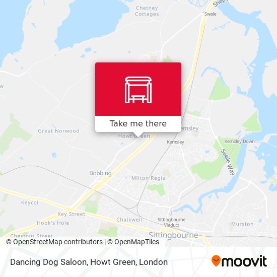 Dancing Dog Saloon, Howt Green map