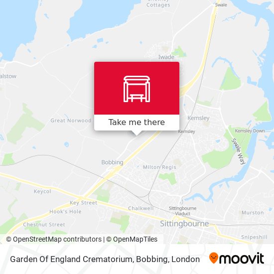 Garden Of England Crematorium, Bobbing map