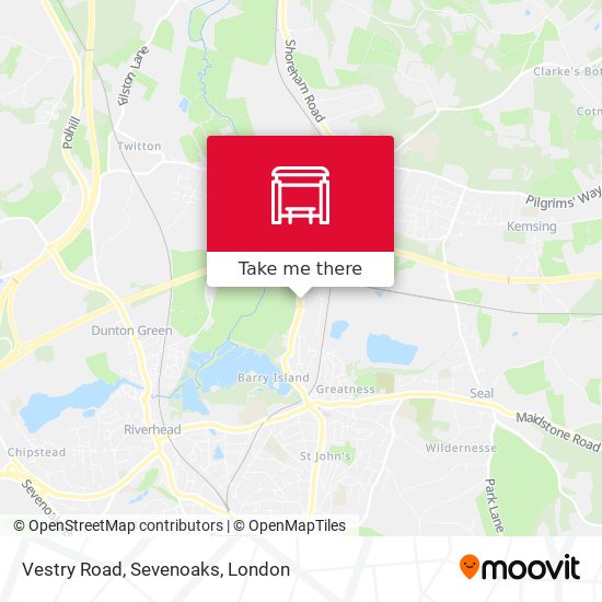 Vestry Road, Sevenoaks map