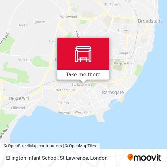 Ellington Infant School, St Lawrence map
