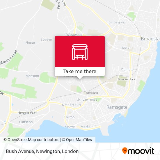 Bush Avenue, Newington map