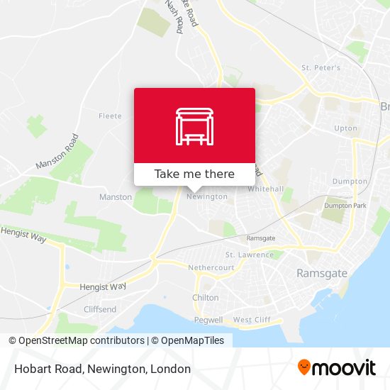 Hobart Road, Newington map