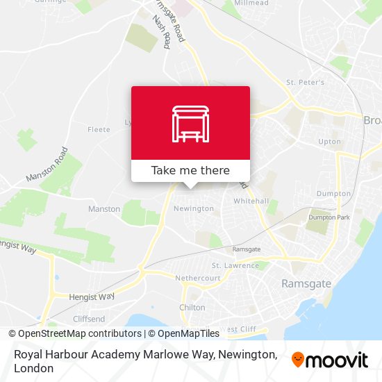 Royal Harbour Academy Marlowe Way, Newington map