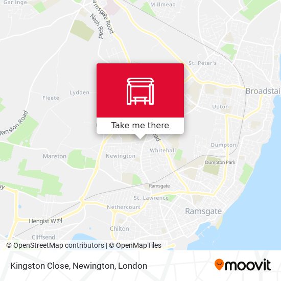 Kingston Close, Newington map