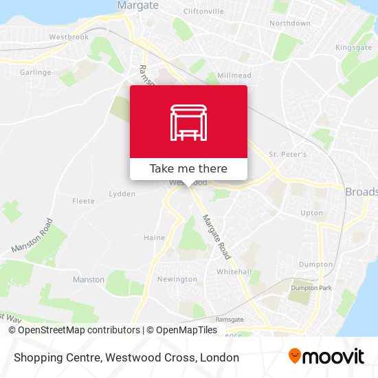 Shopping Centre, Westwood Cross map