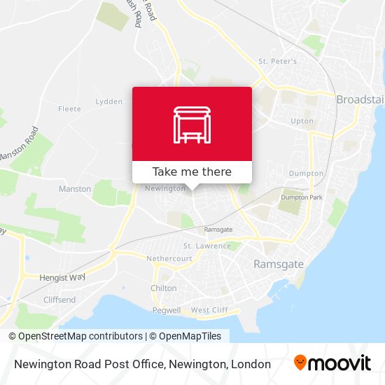 Newington Road Post Office, Newington map