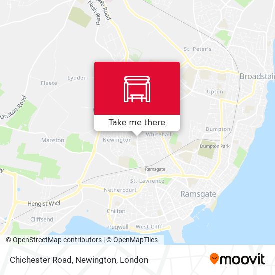 Chichester Road, Newington map