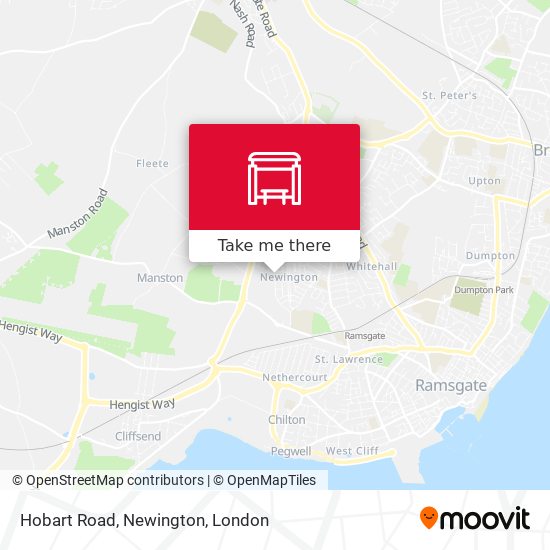 Hobart Road, Newington map