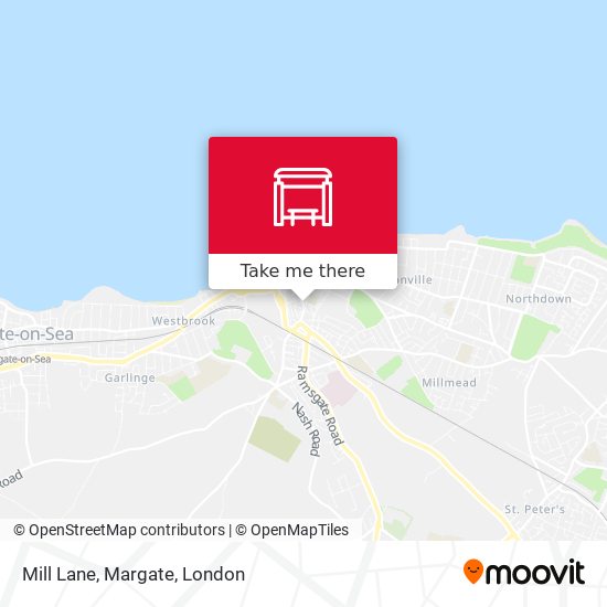 Mill Lane, Margate map