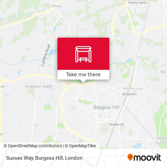 Sussex Way, Burgess Hill map