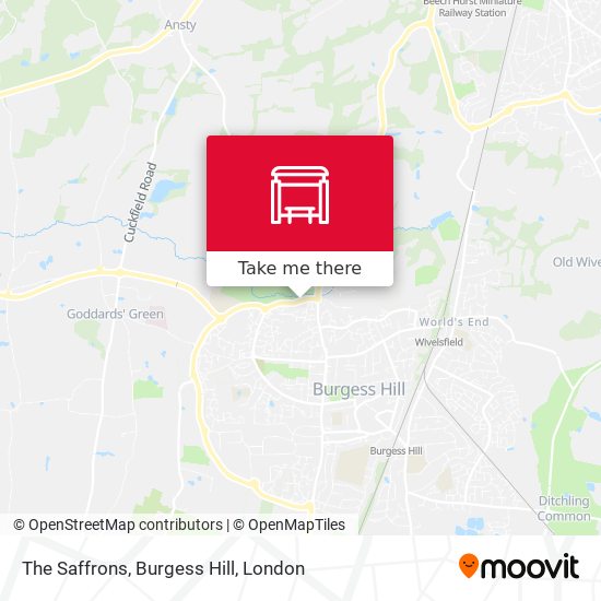 The Saffrons, Burgess Hill map
