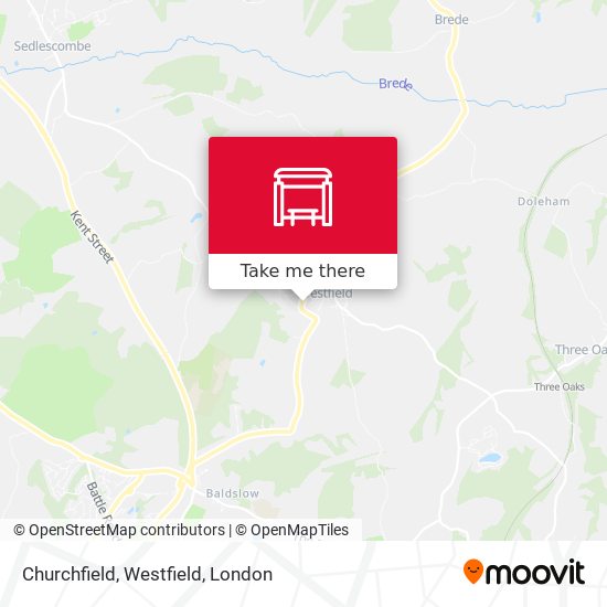Churchfield, Westfield map