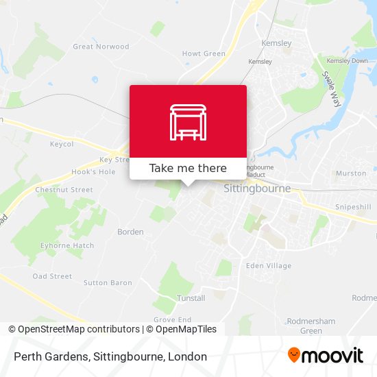 Perth Gardens, Sittingbourne map