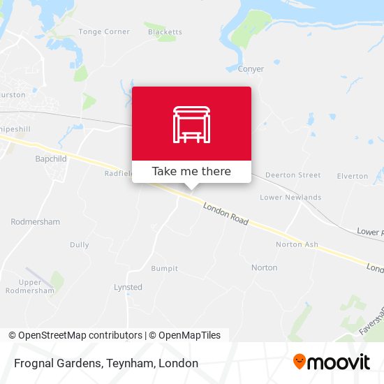 Frognal Gardens, Teynham map