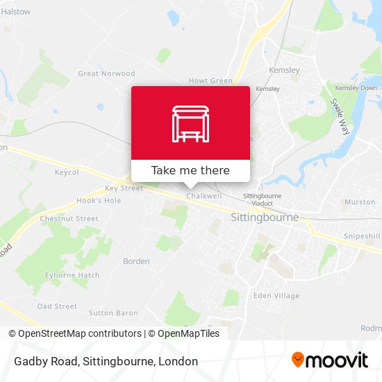 Gadby Road, Sittingbourne map
