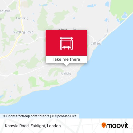 Knowle Road, Fairlight map