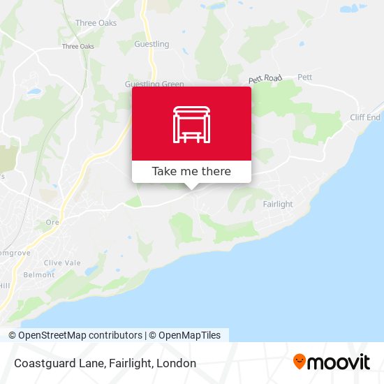 Coastguard Lane, Fairlight map