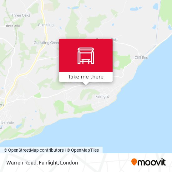 Warren Road, Fairlight map