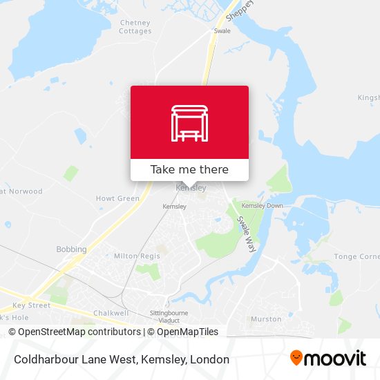 Coldharbour Lane West, Kemsley map