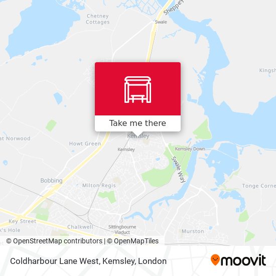 Coldharbour Lane West, Kemsley map