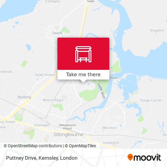 Puttney Drive, Kemsley map