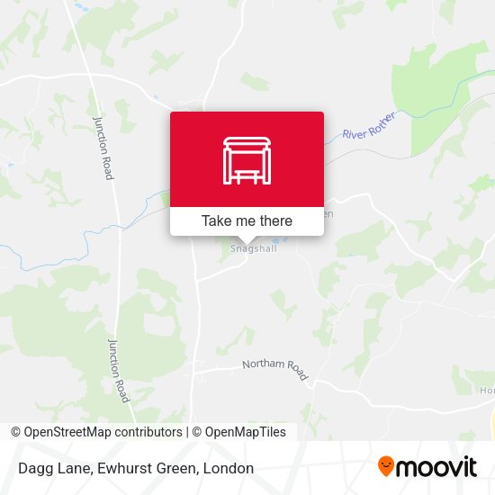 Dagg Lane, Ewhurst Green map