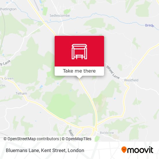 Bluemans Lane, Kent Street map