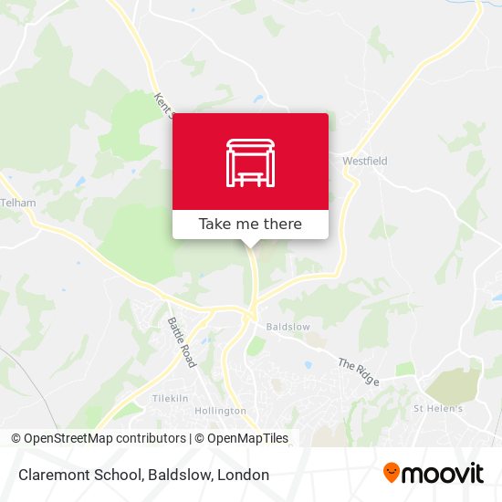 Claremont School, Baldslow map