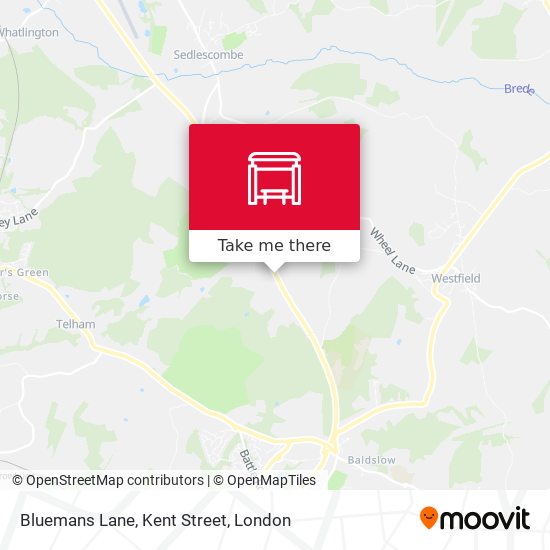 Bluemans Lane, Kent Street map