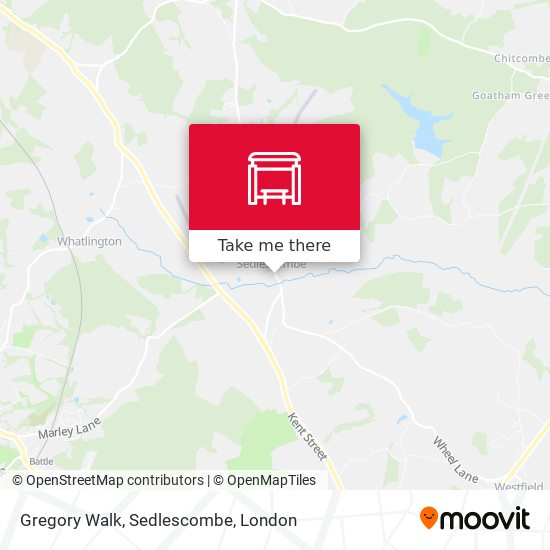 Gregory Walk, Sedlescombe map