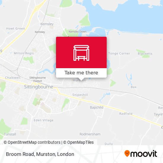 Broom Road, Murston map