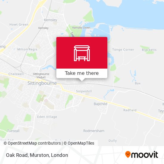 Oak Road, Murston map