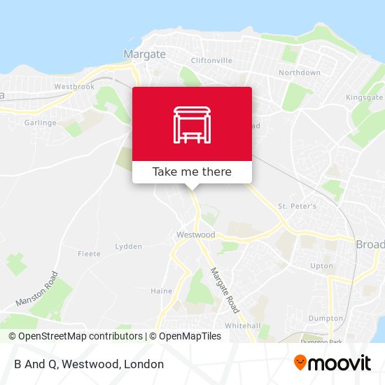 B And Q, Westwood map