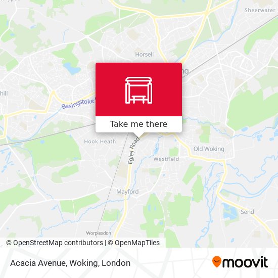 Acacia Avenue, Woking map