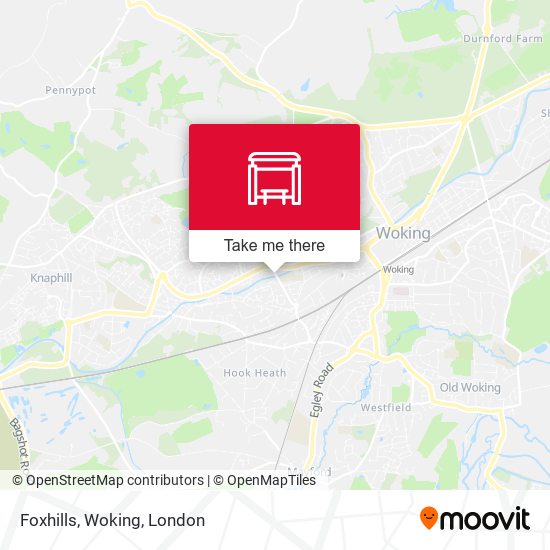 Foxhills, Woking map