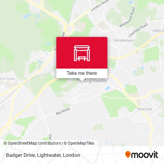 Badger Drive, Lightwater map