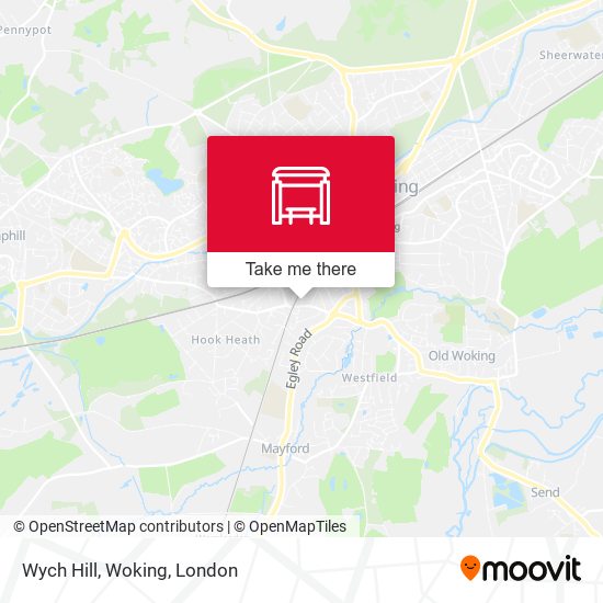 Wych Hill, Woking map