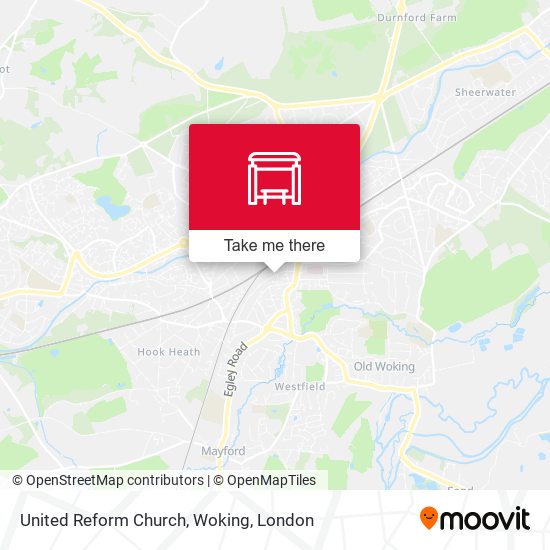 United Reform Church, Woking map