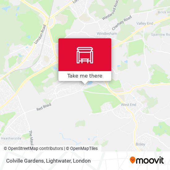 Colville Gardens, Lightwater map