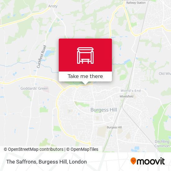 The Saffrons, Burgess Hill map
