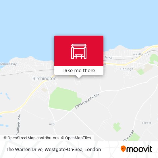 The Warren Drive, Westgate-On-Sea map