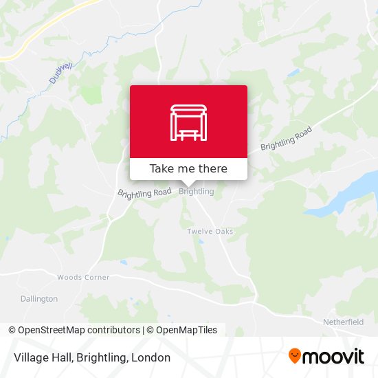 Village Hall, Brightling map