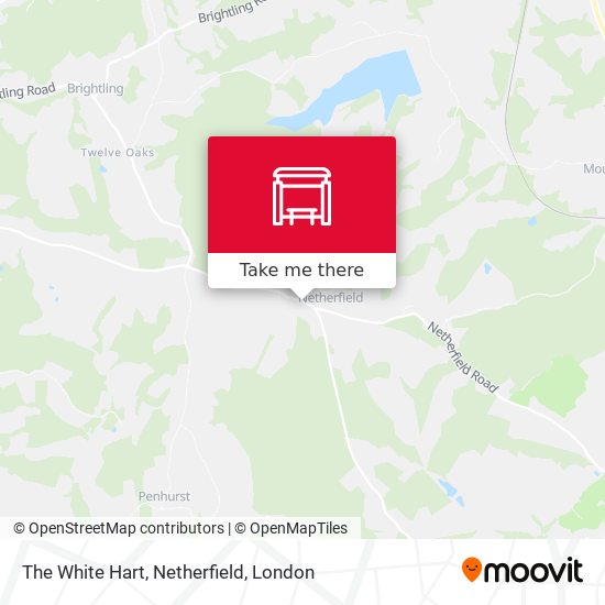 The White Hart, Netherfield map