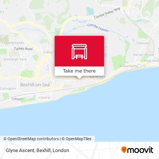 Glyne Ascent, Bexhill map